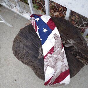 Red White & Blue Cowboy Tie By Roper 100% Silk